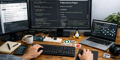 Person arbeitet am Computer